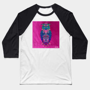 the mexican owl in totonac in ecopop pattern Baseball T-Shirt